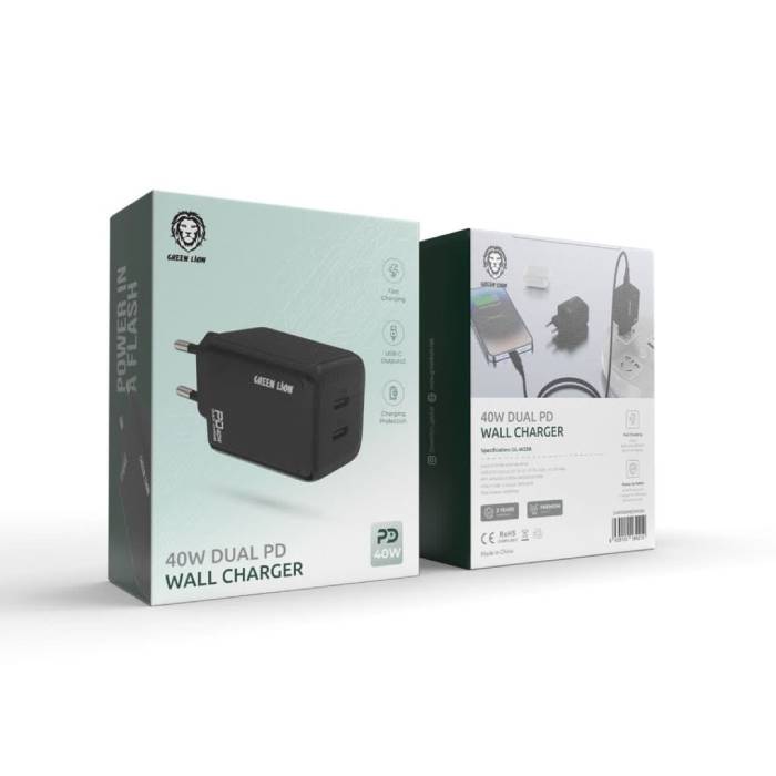 آداپتور 40 وات دو پورت گرین لاین Green Lion 40w GL-W23B